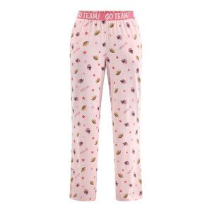 Womens FOOTBALL SEASON Fall Pajama Pants Large Pink